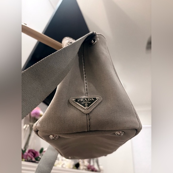 SOLD — Prada Canapa Tote Bag B2642B Canvas 2Way Shoulder Bag • Japan • EUC - Picture 14 of 16